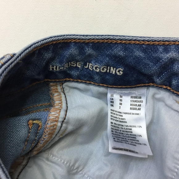 American Eagle Hi Rise Jeggings Stretch Jeans Sz 0 - Picture 2 of 4